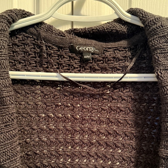 George Black Textured Open-Front Cardigan - Picture 2 of 3